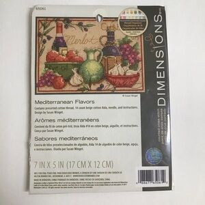 Dimensions Counted Cross Stitch Kit Susan Winget Mediterranean Flavors 7x5" NEW